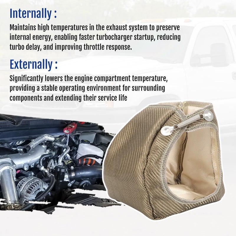 WIKIBB for Duramax LLY LBZ LMM LML 2005-16 Turbo Turbine Blanket Heat Shield Cover - Image 4